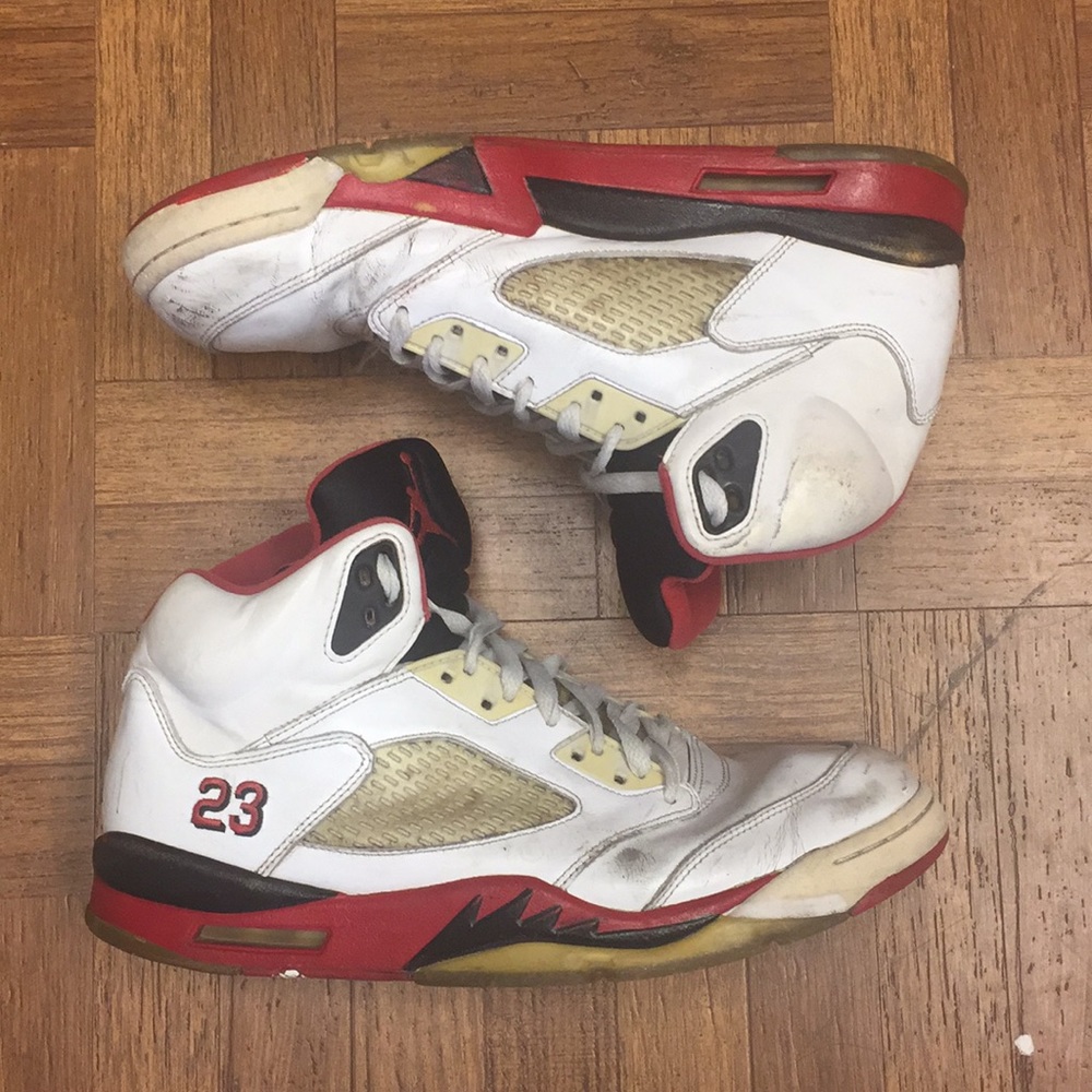 Sz 11 Air Jordan Fire Red 5s V Red/White/Black